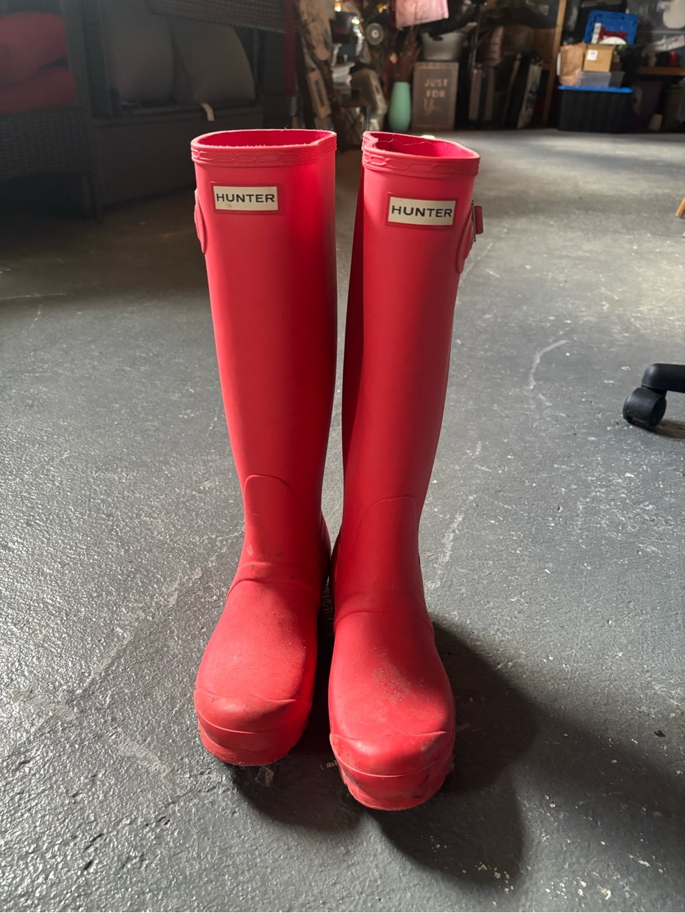 Hunter Tall Rain Boots matte pink
